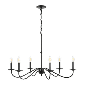 Wicklow 34.75" Bohemian Farmhouse Iron LED Chandelier